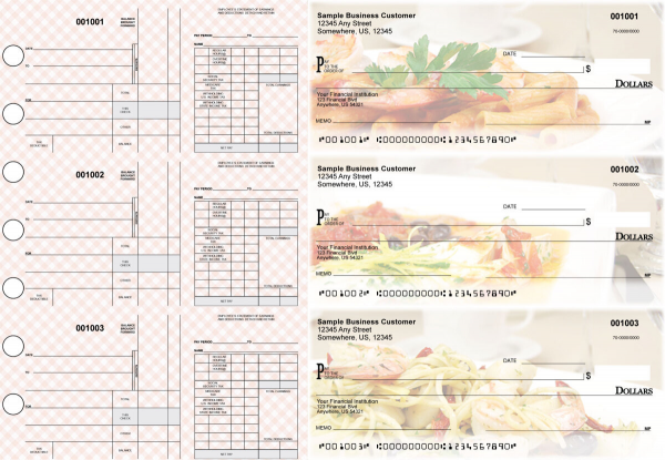 Italian Cuisine Disbursement Payroll Designer Business Checks