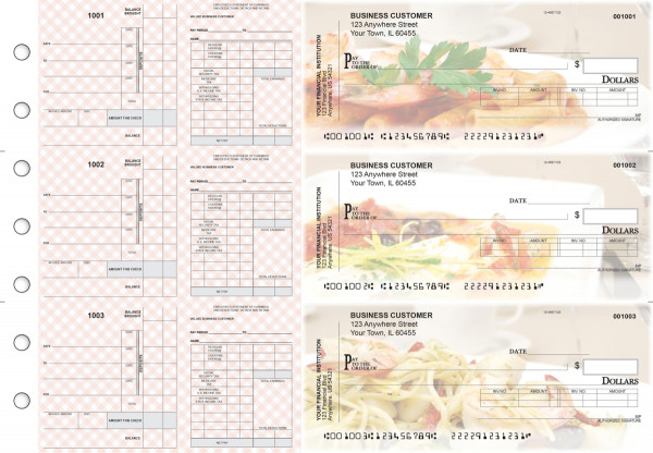 Italian Cuisine Payroll Invoice Business Checks