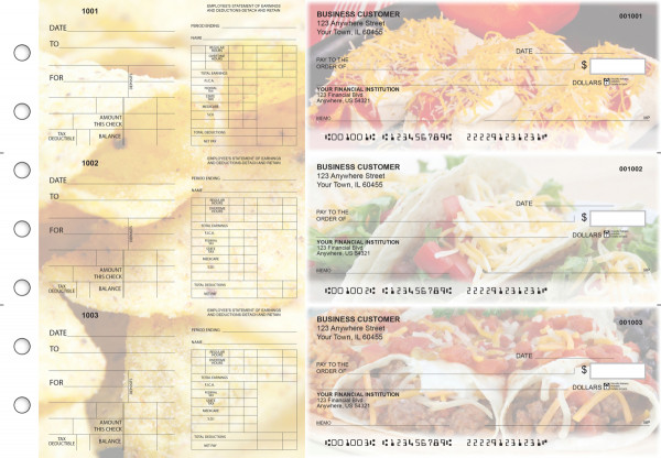 Mexican Cuisine Dual Purpose Voucher Business Checks