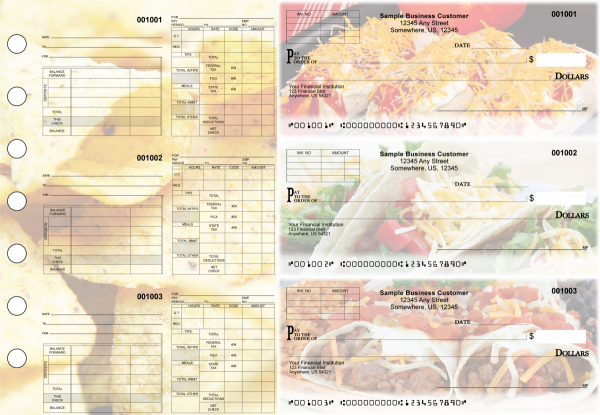 Mexican Cuisine Multipurpose Invoice Payroll Designer Business Checks