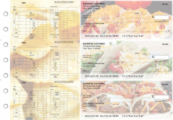 Mexican Cuisine Multi-Purpose Hourly Voucher Business Checks