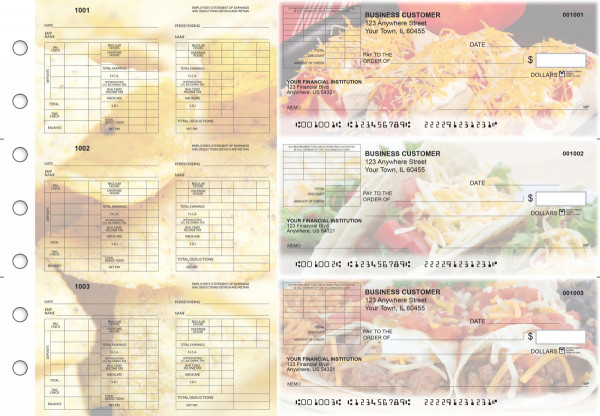 Mexican Cuisine Multi-Purpose Corner Voucher Business Checks