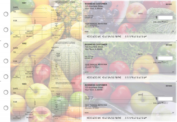 Fresh Produce Dual Purpose Voucher Business Checks