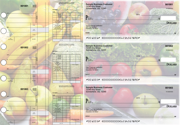 Fresh Produce Disbursement Payroll Designer Business Checks