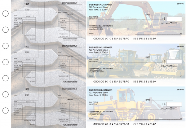 Construction Multi-Purpose Salary Voucher Business Checks