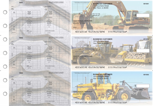 Construction Multi-Purpose Corner Voucher Business Checks