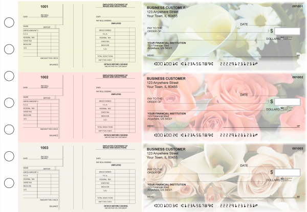 Florist Multi-Purpose Salary Voucher Business Checks