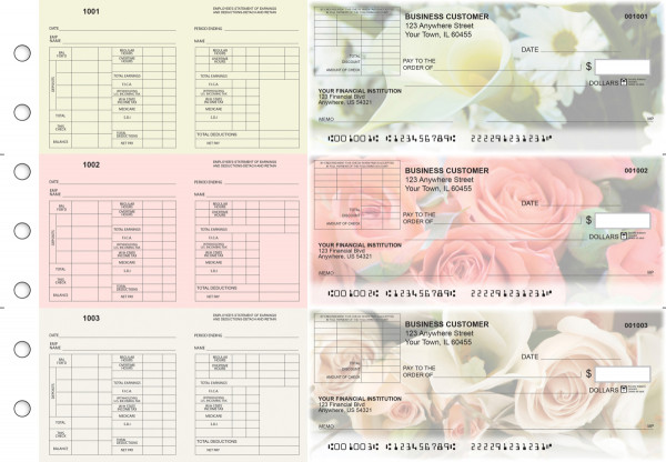 Florist Multi-Purpose Corner Voucher Business Checks