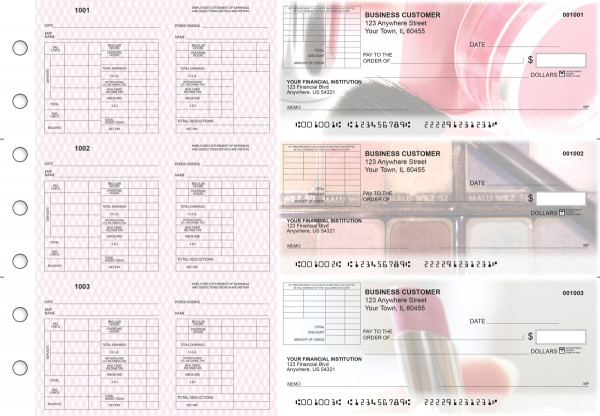 Makeup Multi-Purpose Corner Voucher Business Checks