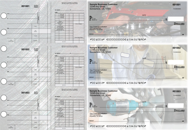Mechanic Disbursement Payroll Designer Business Checks