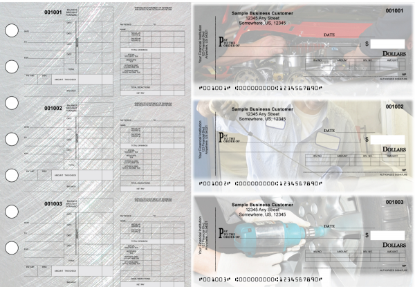 Mechanic Itemized Disbursement Payroll Designer Business Checks