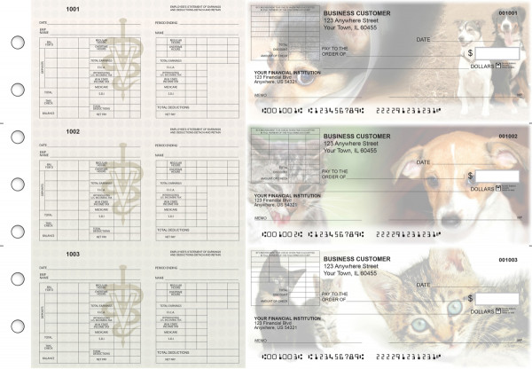Veterinarian Multi-Purpose Corner Voucher Business Checks