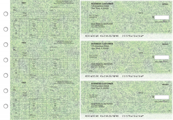 Grassy Multi-Purpose Counter Signature Business Checks
