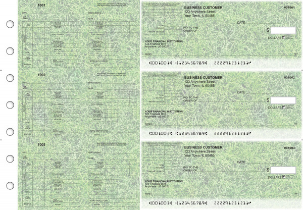 Grassy Multi-Purpose Corner Voucher Business Checks