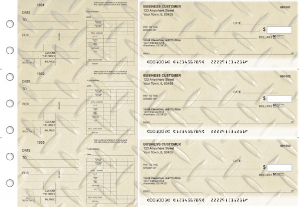 Iron Dual Purpose Voucher Business Checks