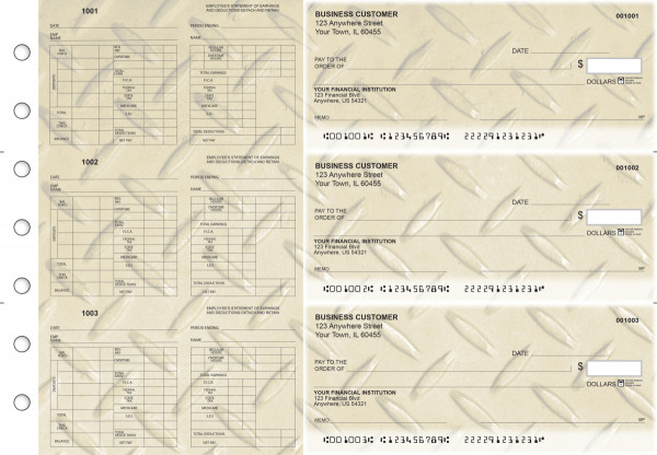 Iron Multi-Purpose Hourly Voucher Business Checks