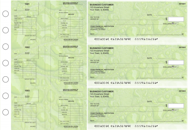Leaf Multi-Purpose Salary Voucher Business Checks