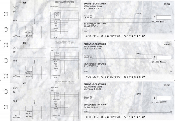 Marble Dual Purpose Voucher Business Checks