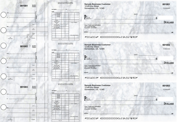 Marble Disbursement Payroll Designer Business Checks