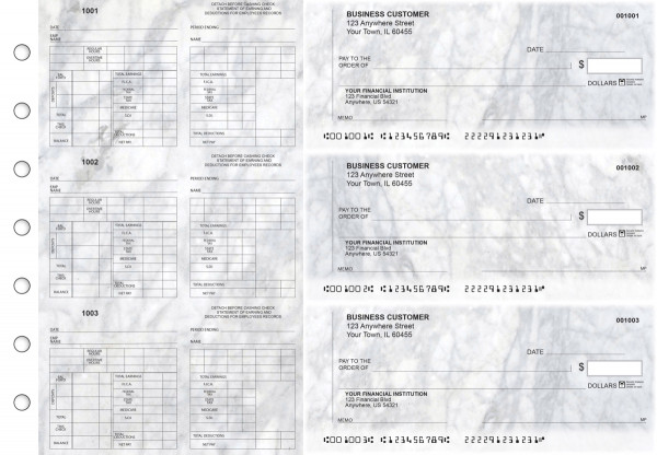 Marble Multi-Purpose Counter Signature Business Checks