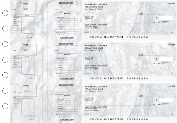 Marble Multi-Purpose Salary Voucher Business Checks