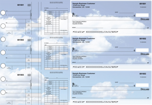 Clouds Disbursement Payroll Designer Business Checks