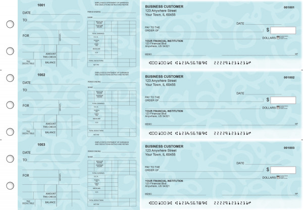 Swirls Dual Purpose Voucher Business Checks