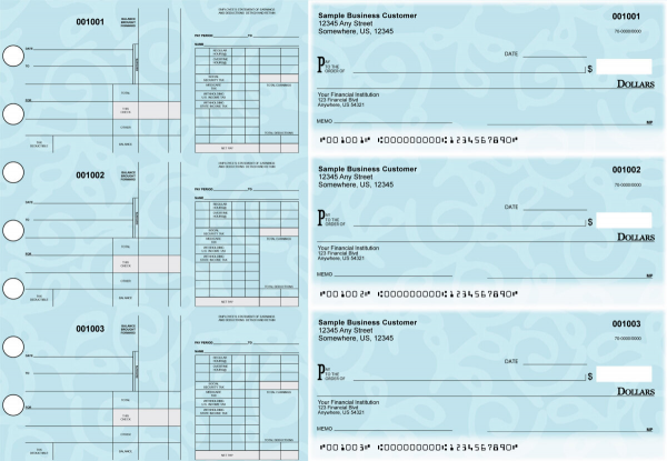 Swirls Disbursement Payroll Designer Business Checks
