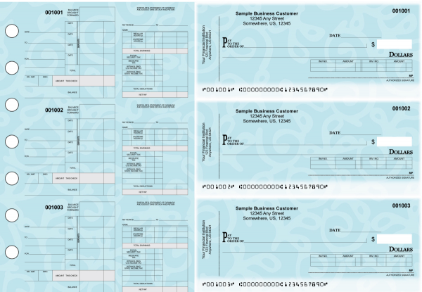 Swirls Itemized Disbursement Payroll Designer Business Checks