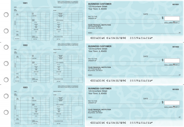 Swirls Multi-Purpose Hourly Voucher Business Checks