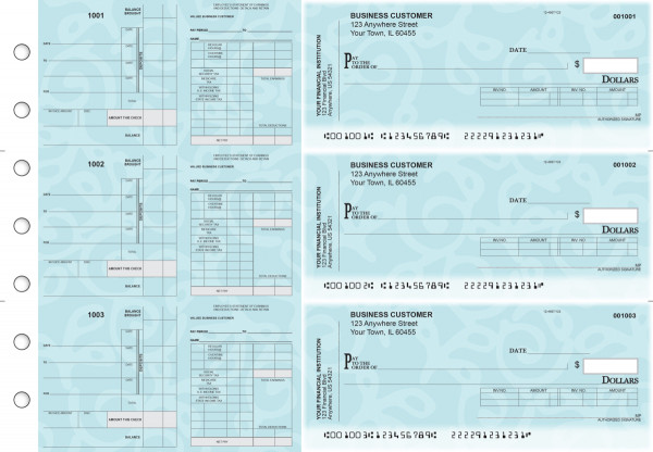 Swirls Payroll Invoice Business Checks
