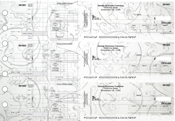 Vintage Itemized Disbursement Payroll Designer Business Checks