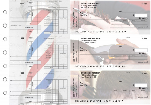 Barber Payroll Invoice Business Checks