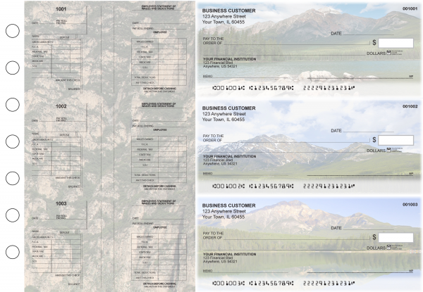 Scenic Mountains Multi-Purpose Salary Voucher Business Checks
