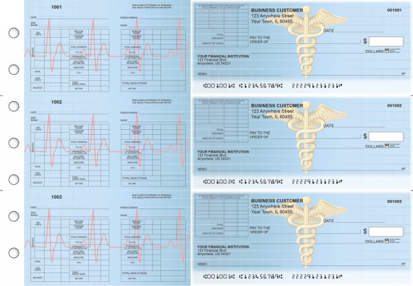 Medical Multi-Purpose Corner Voucher Business Checks