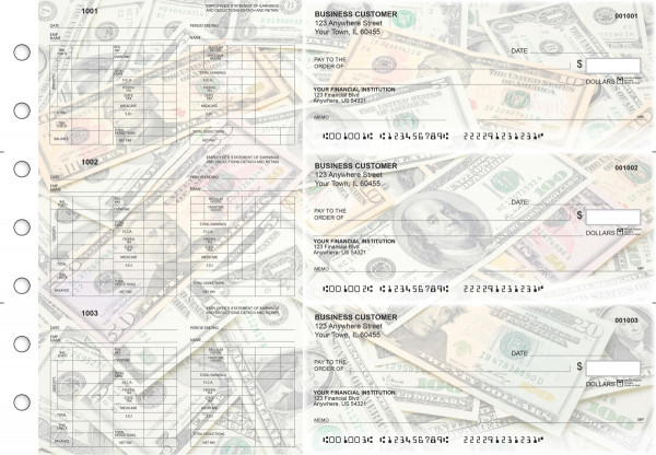 Money Multi-Purpose Hourly Voucher Business Checks