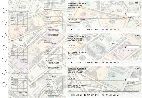 Money Multi-Purpose Salary Voucher Business Checks