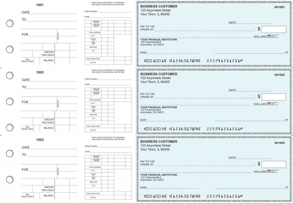 Teal Safety Dual Purpose Voucher Business Checks