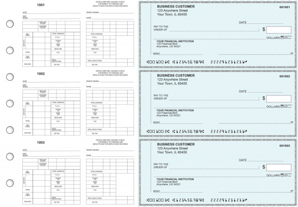 Teal Safety Multi-Purpose Counter Signature Business Checks