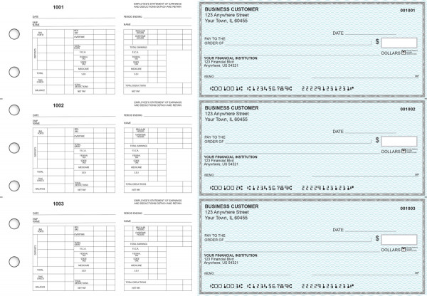 Teal Safety Multi-Purpose Hourly Voucher Business Checks