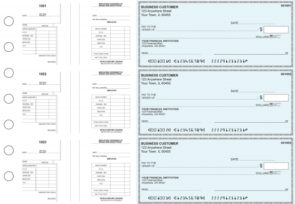 Teal Safety Multi-Purpose Salary Voucher Business Checks