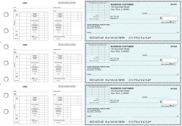 Teal Safety Multi-Purpose Corner Voucher Business Checks