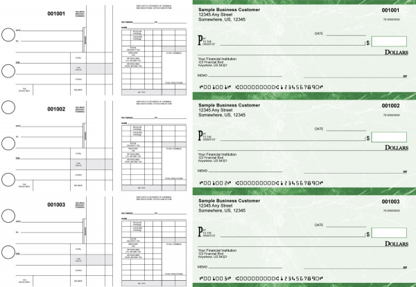 Green Marble Disbursement Payroll Business Checks