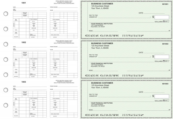 Green Safety Multi-Purpose Counter Signature Business Checks