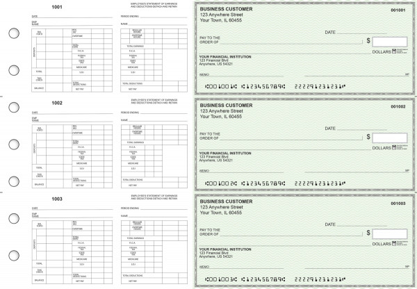 Green Safety Multi-Purpose Hourly Voucher Business Checks
