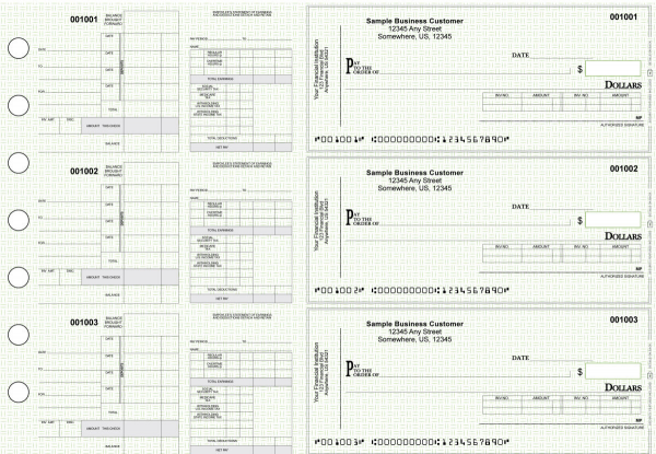 Green Knit Itemized Disbursement Payroll Business Checks