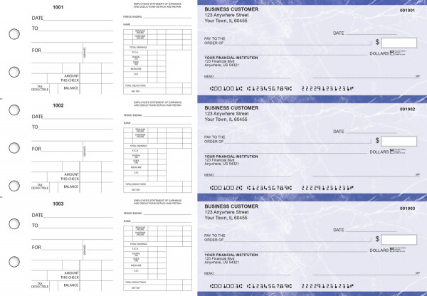 Blue Marble Dual Purpose Voucher Business Checks