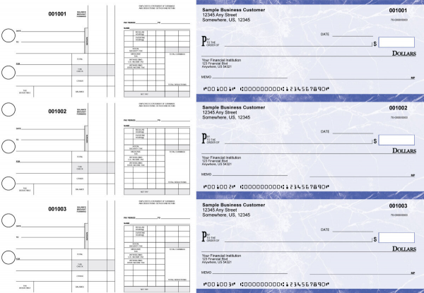 Blue Marble Disbursement Payroll Business Checks