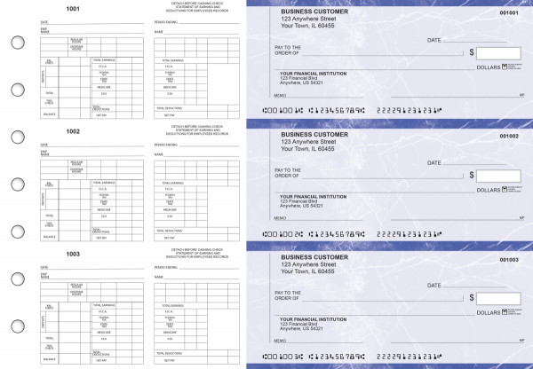 Blue Marble Multi-Purpose Counter Signature Business Checks