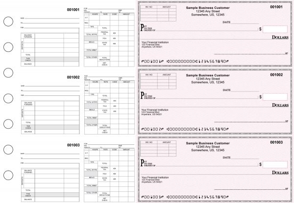 Pink Safety Multipurpose Invoice Payroll Business Checks